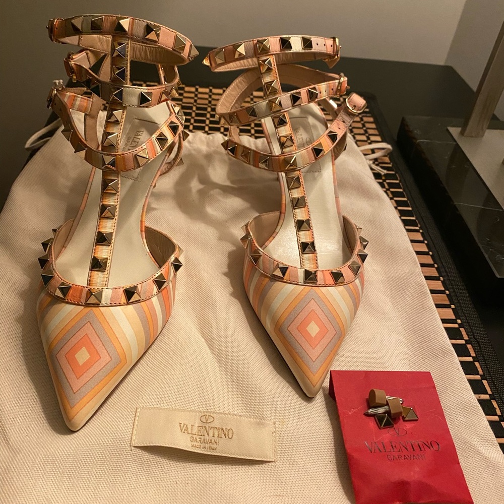 Valentino Leather Pastel Heels